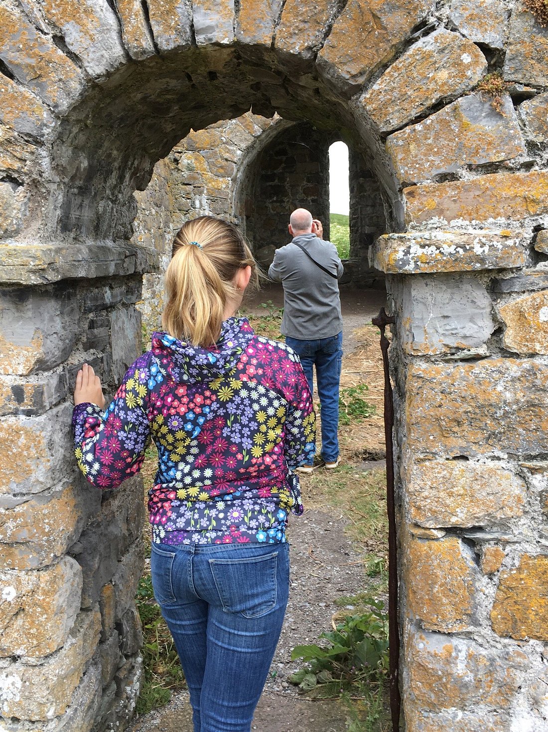tourists exploring the island